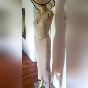 Say What sexy bodycon tan color sz Medium